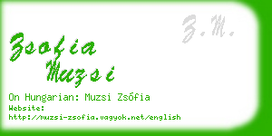zsofia muzsi business card